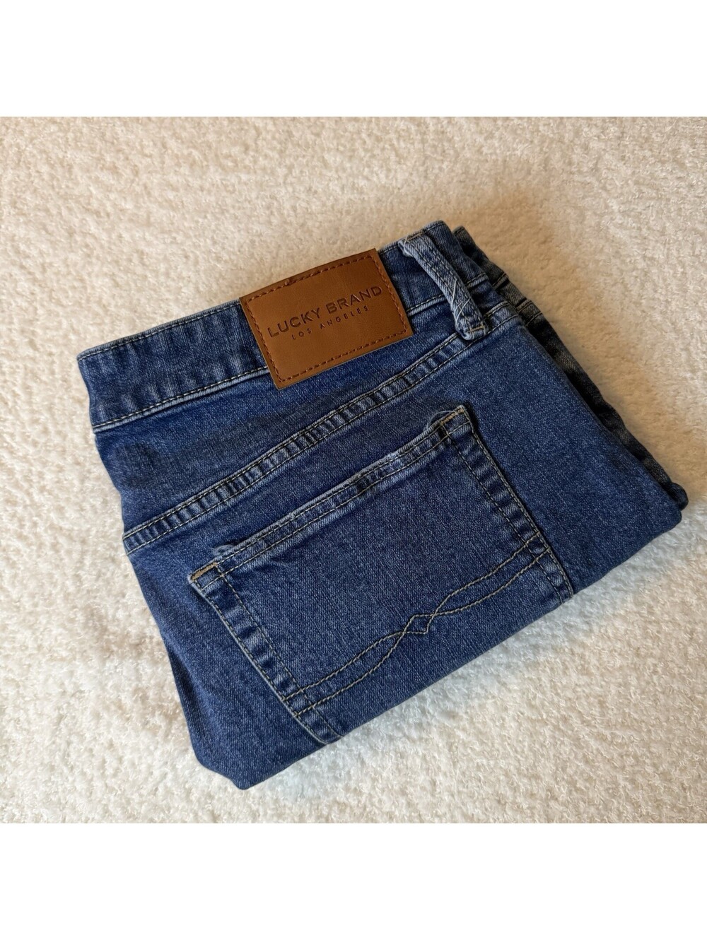 Lucky Brand The Roll Up Women’s Size 12/31 Denim Jean Shorts Blue Stretch
